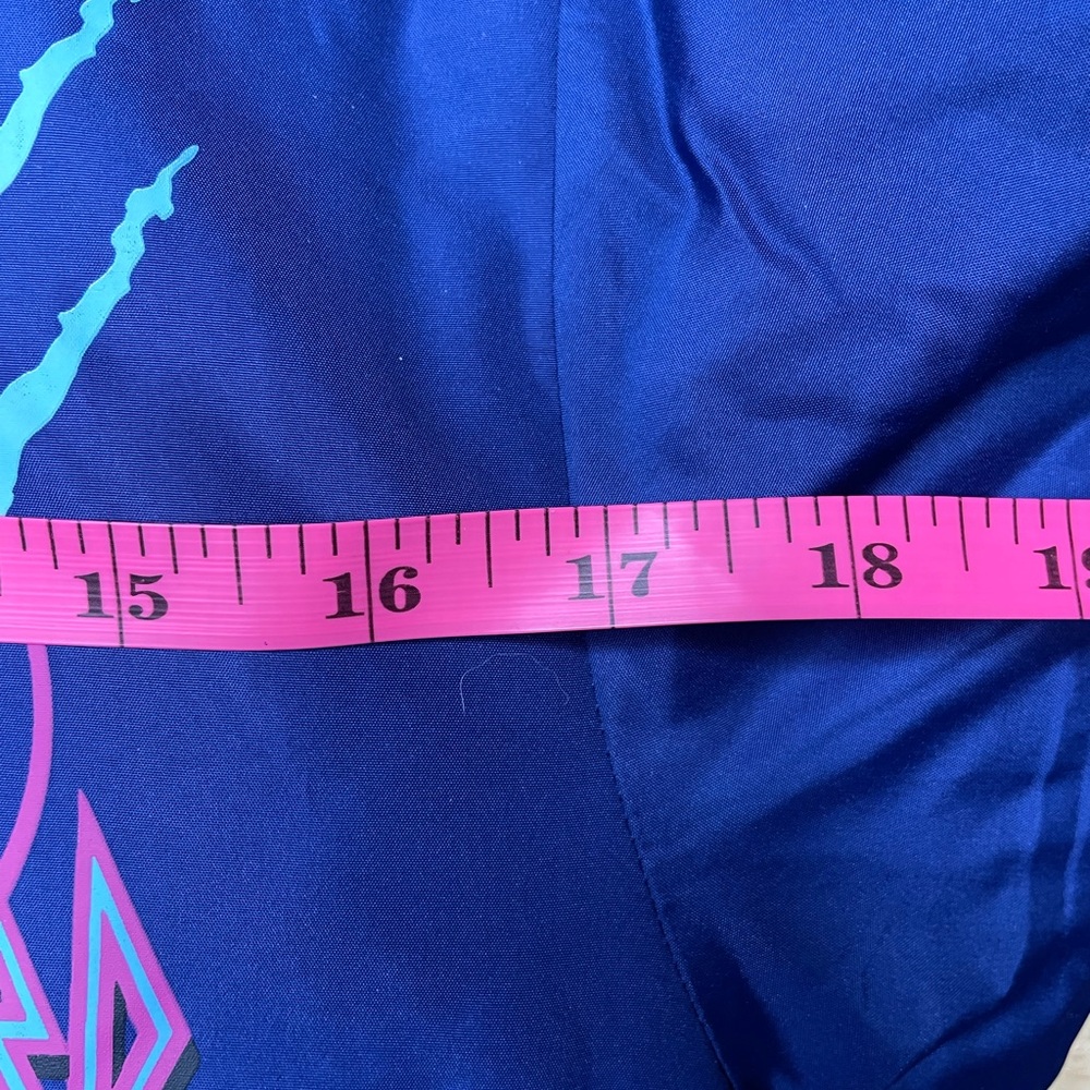 Def Leppard Blue and Pink Puffer Jacket with Ribbed Accents - Picture 8 of 10
